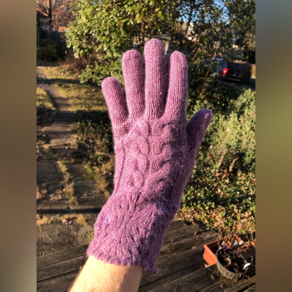 Ralph Lauren purple wool gloves - Picture 4 of 9